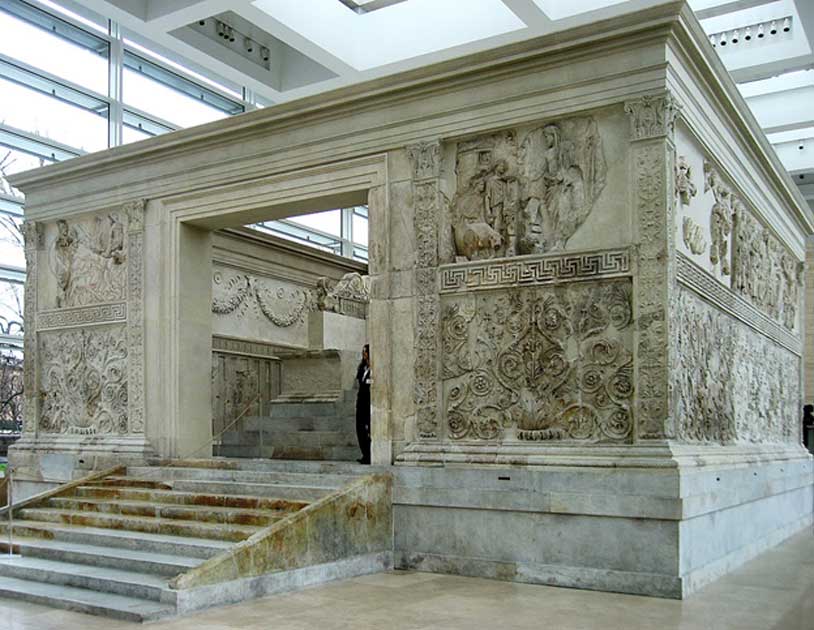 Ara Pacis Augustae, the "Altar of Augustan Peace", as reassembled.
