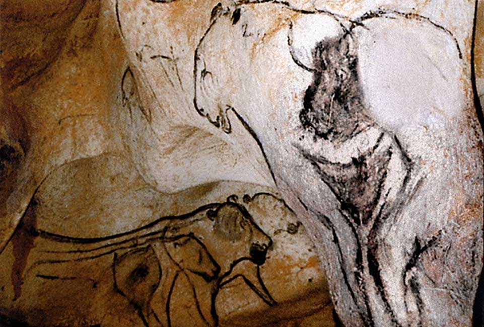 Bison-human and lion-human therianthrope, Grotte Chauvet, France
