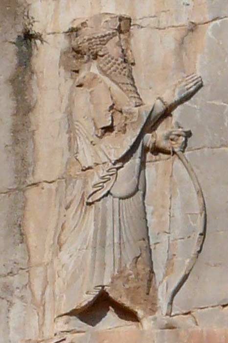 King Xerxes I of Persia from his tomb at Naqshe Rustam