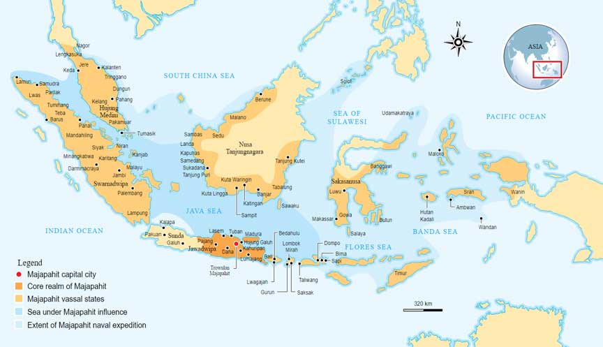 Location of Majapahit Empire 