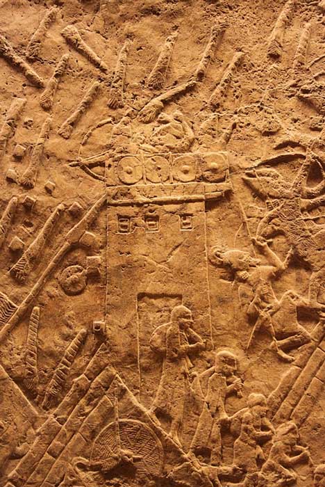 Siege Tower on the Lachish, Relief in the British Museum.