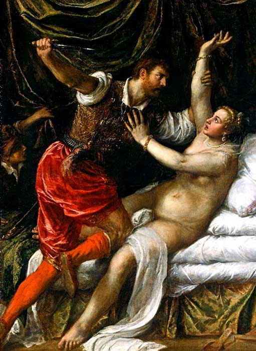 Tarquin and Lucretia, by Titian.