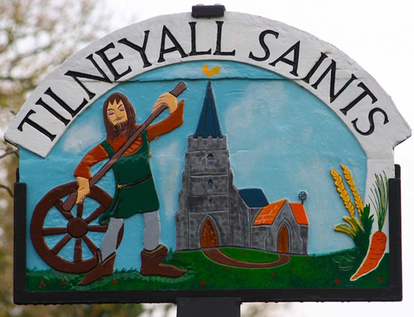 Village sign for Tilneyall Saints 