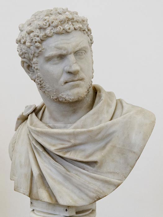 Bust of the emperor Caracalla. 