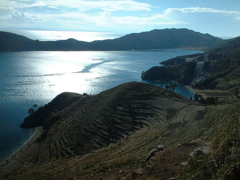 Figure 02: Isla del Sol (Spanish for "Island of the Sun") is an island in the southern part of Lake Titicaca, in the La Paz Department of Bolivia. 