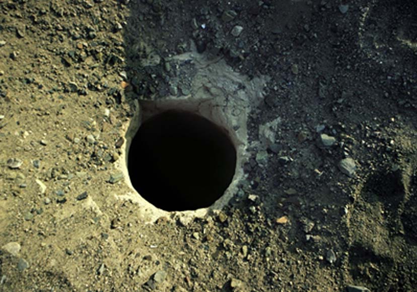 ‘A hole about 40 centimeters (1.4 feet) led to another buried tomb’. (Image: Willem Daffue)