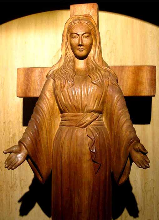 The weeping statue of Our Lady of Akita apparition in Japan (SICDAMNOME/ CC BY-SA 4.0)