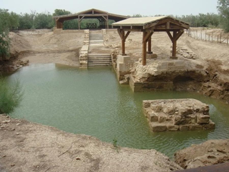 Al-Maghtas ruins on the Jordanian side of the Jordan River are the location for the baptism of Jesus and the ministry of John the Baptist. (CC BY-SA 2.5)