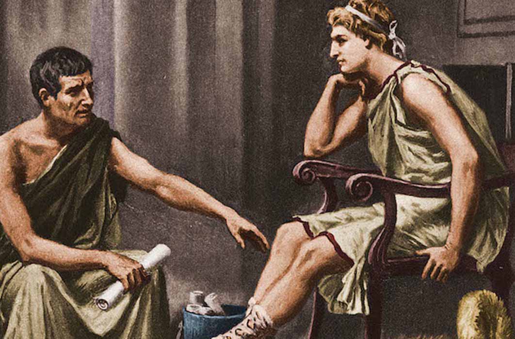 Aristotle and Alexander the Great by Jean Leon Gerome Ferris (1754) (Public Domain)