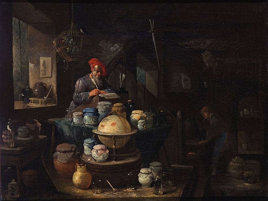 An Alchemist in His Study by Egbert van Heemskerk  (1634/1635–1704) (Public Domain)