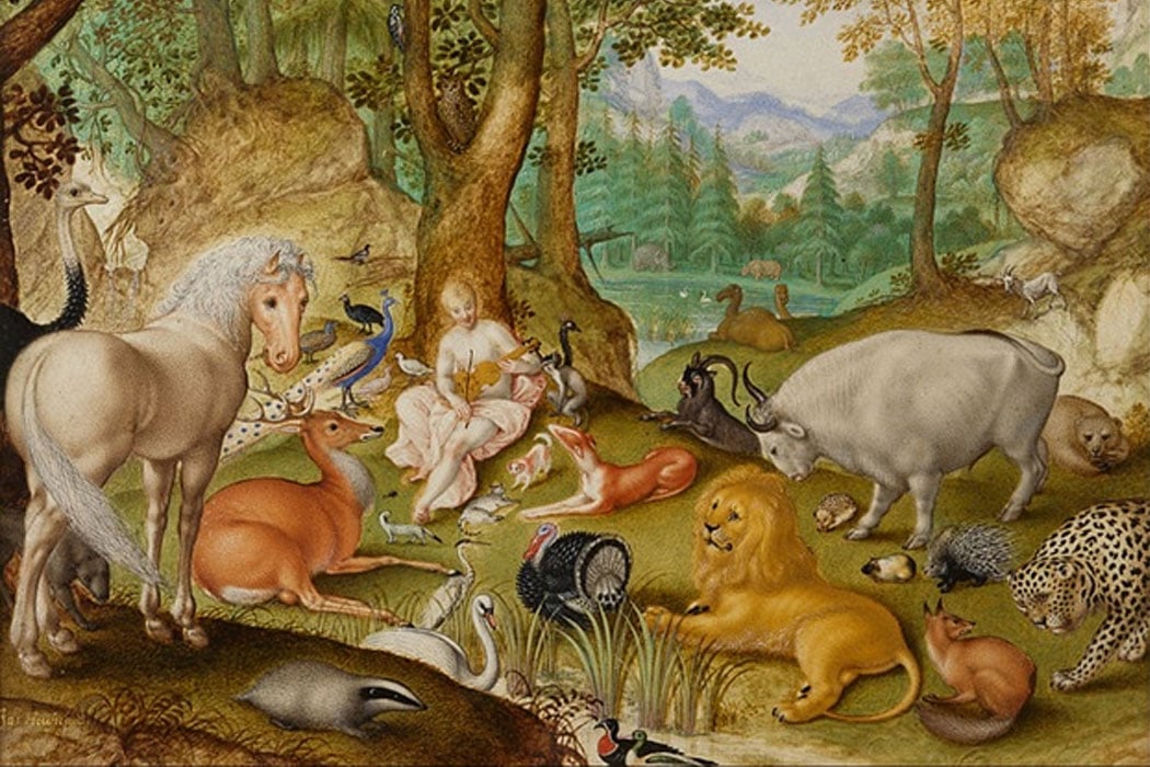 Orpheus Charming the Animals by Jacob Hoefnagel (1613) (Public Domain)