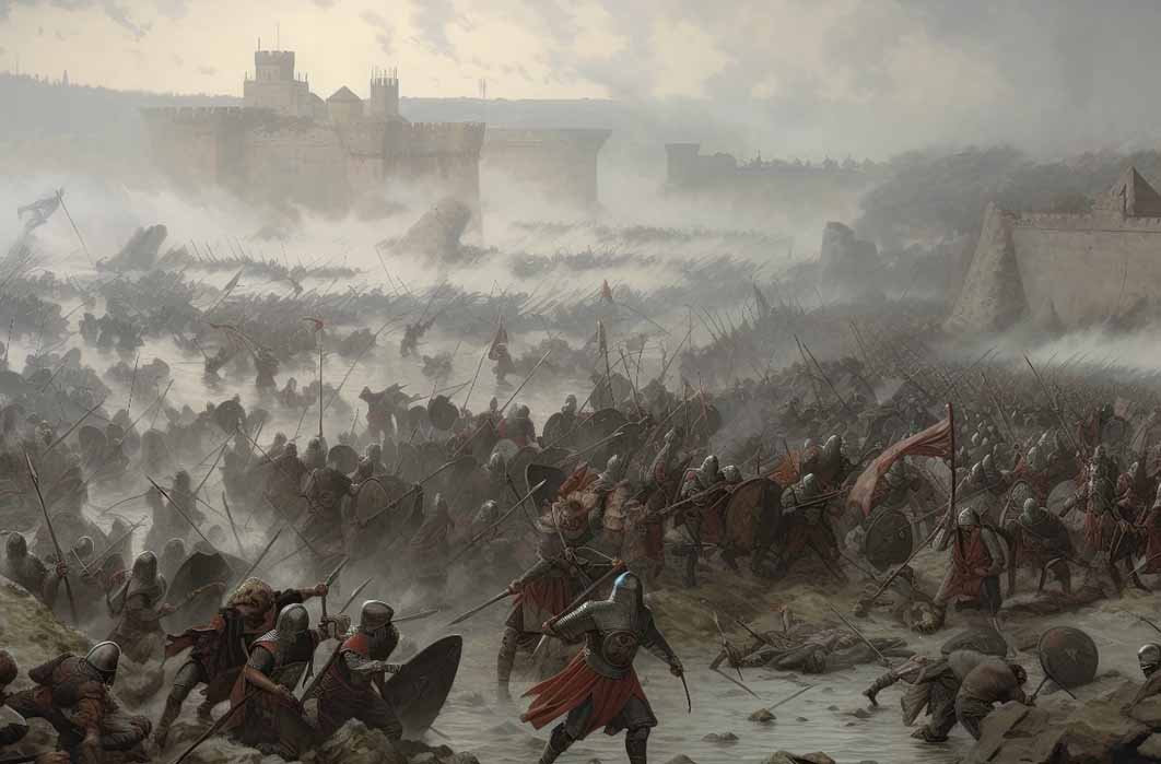 Medieval Mass battle ( AIGen/ Adobe Stock)