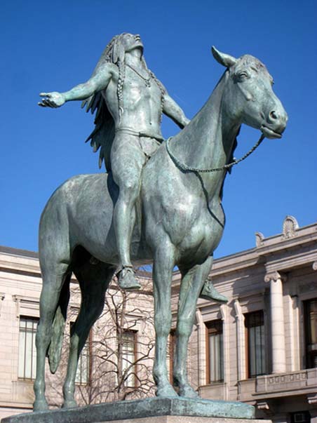Appeal to the Great Spirit. Museum of Fine Arts, Boston, Massachusetts, USA. Sculptor Cyrus E. Dallin, 1909. (Public Domain)