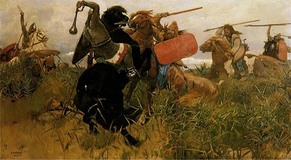 Battle between the Scythians and the Slavs by Viktor Vasnetsov. (1881) (Public Domain)