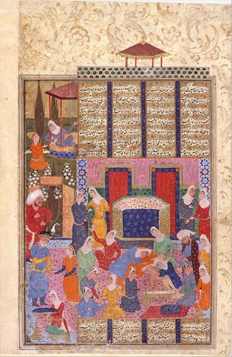 Birth of Rustam, from Shahnameh (Book of Kings) (Metropolitan Museum of Arts) (Public Domain)