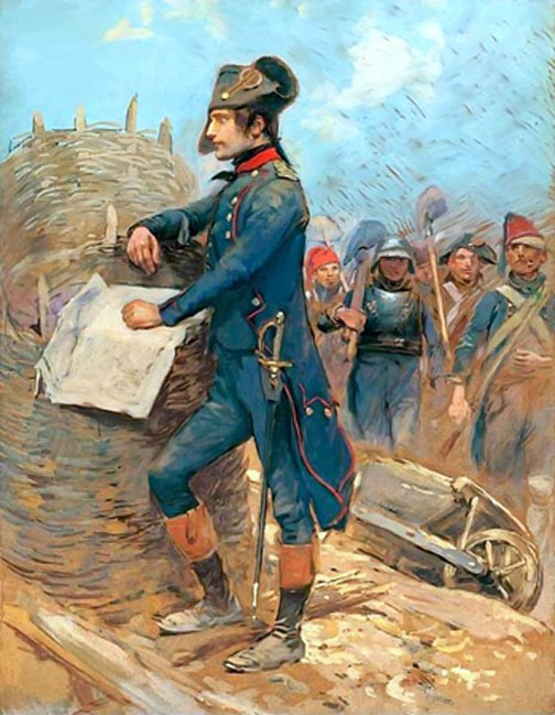 Bonaparte at the Siege of Toulon  by Édouard Detaille (1793) (Public Domain)