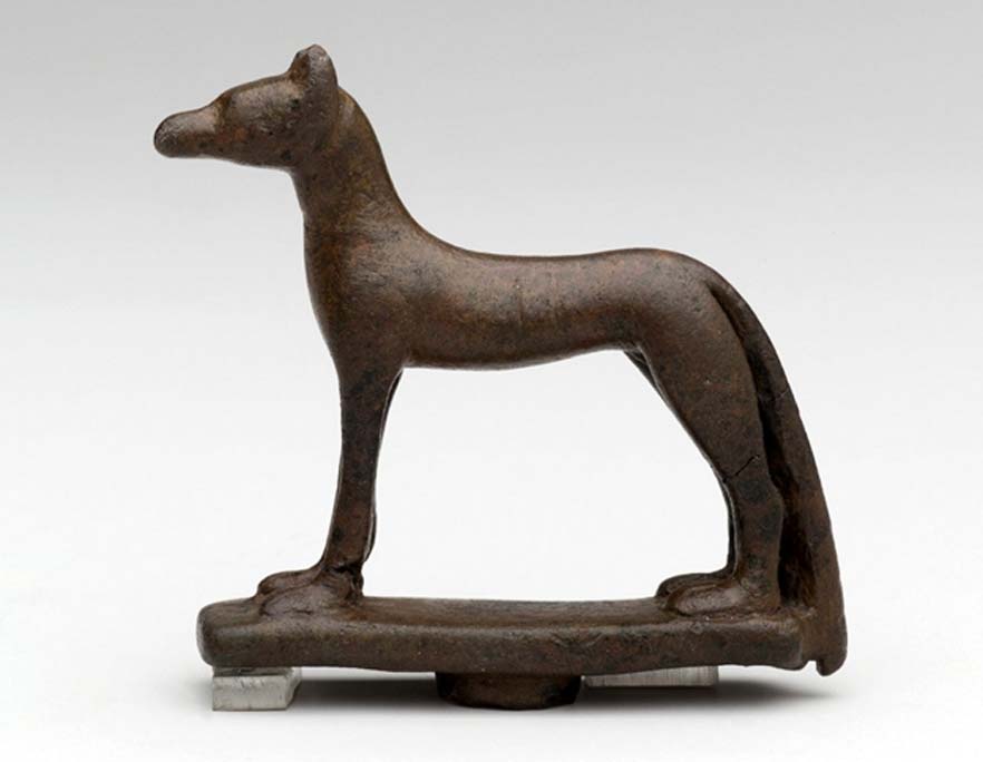 Bronze statuette of the funerary deity, Wepwawet. Despite several studies, there is still no clear consensus if Wepwawet represented a jackal, wolf or dog to the ancient Egyptians. Late Period (664–332 BC.) Brooklyn Museum.