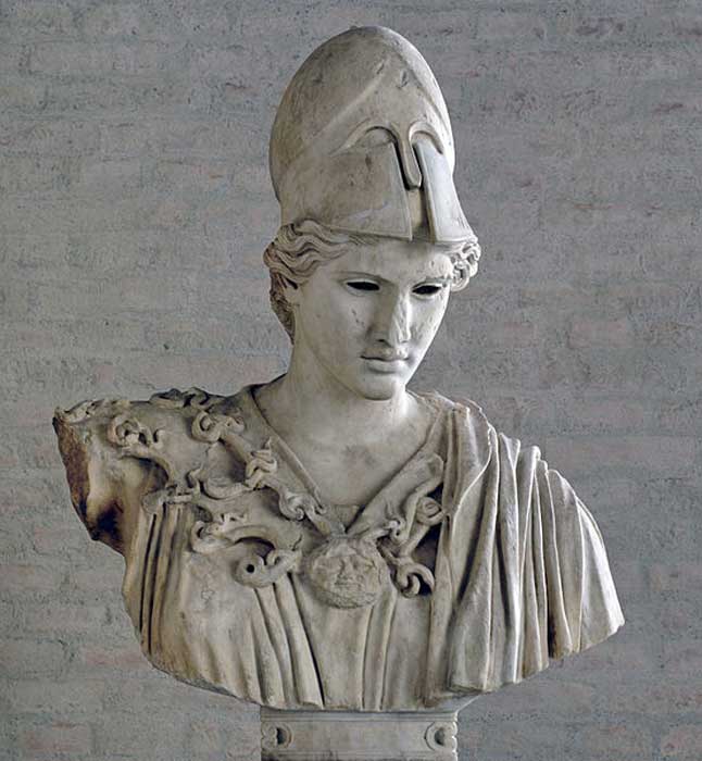 Bust of Athena,  second century CE