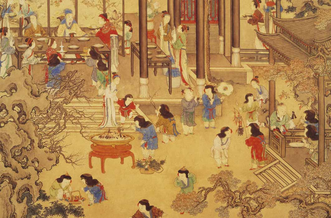 Yao Wen-han, Joyous Celebration at the New Year, 18th century. Public domain.