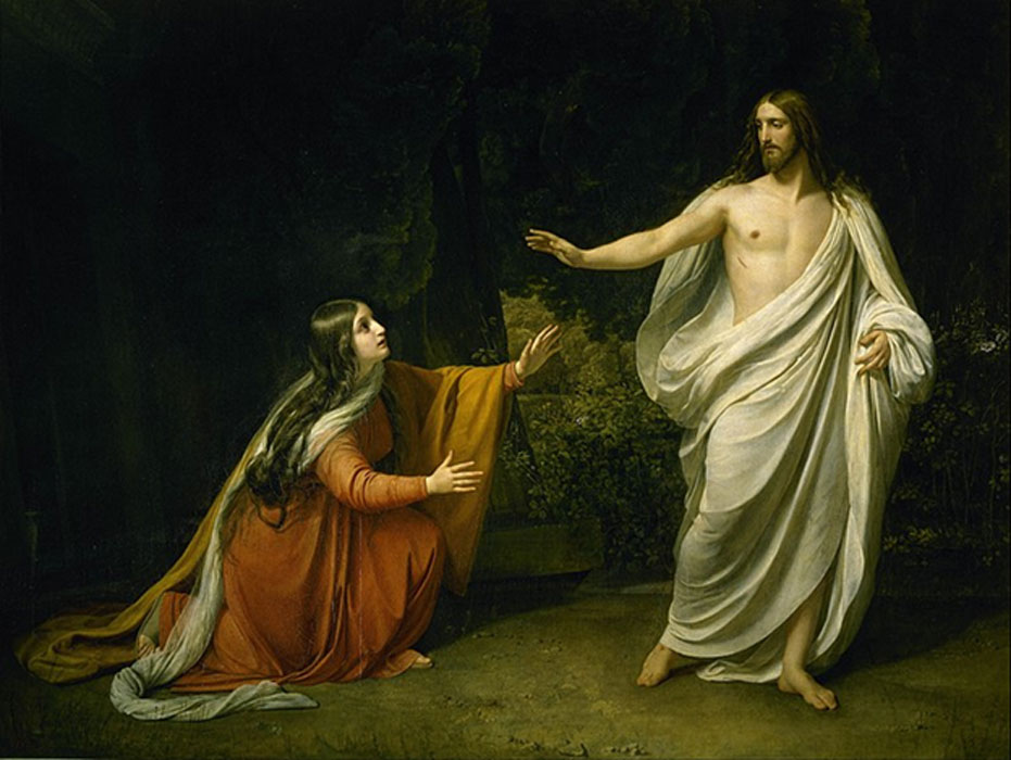 Christ's Appearance to Mary Magdalene after the Resurrection by Alexander Andreyevich Ivanov (1835) (Public Domain)