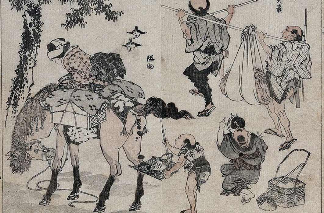 Caricatures by Katsushika Hokusai (Wellcome Images/Public Domain)