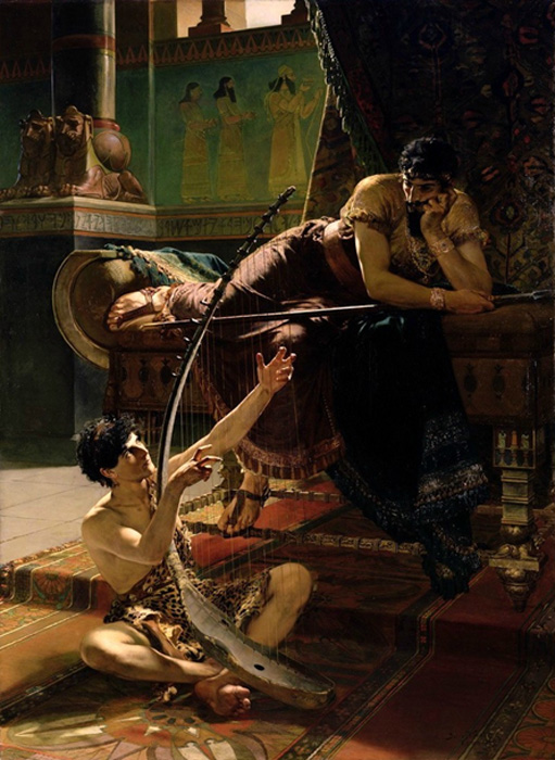 David and Saul (1885) by Julius Kronberg.