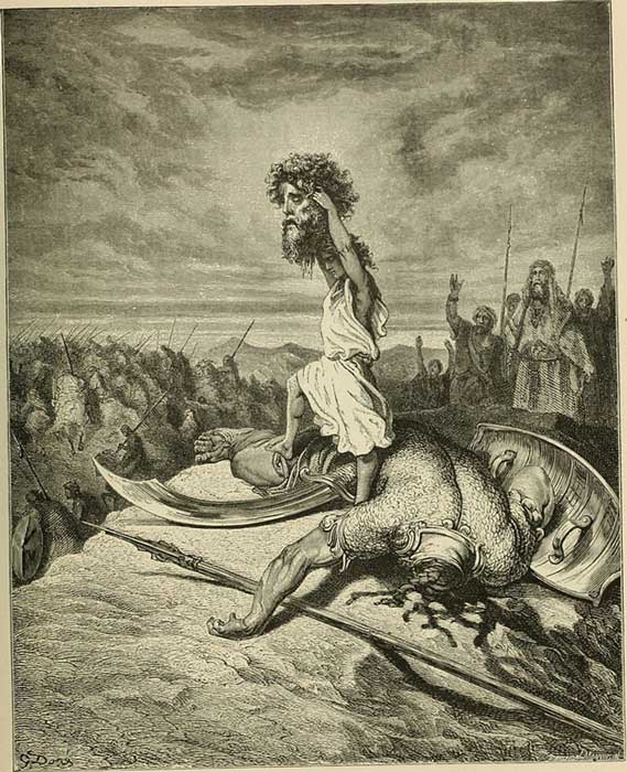 David kills Goliath (Public Domain)