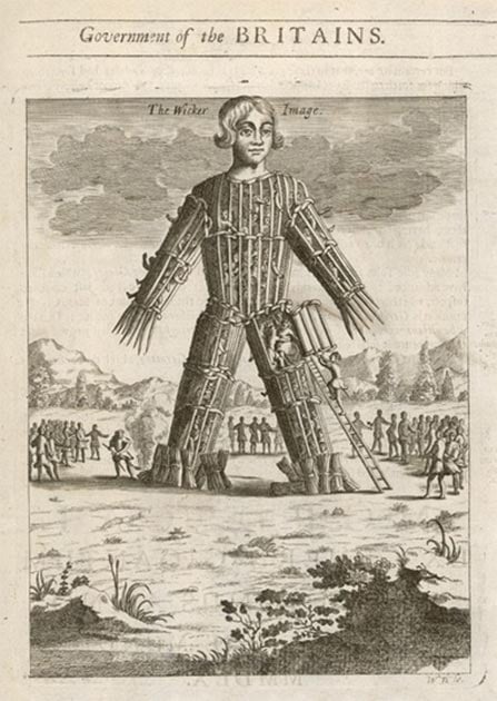 Depiction of a Wicker Man, stocked with victims to be burnt. (Archivist/ Adobe Stock)