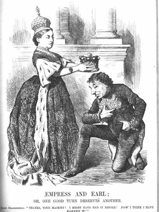 “Empress and Earl” from The Project Gutenberg EBook of Mr. Punch's History of Modern England Vol. III of IV, by Charles L. Graves