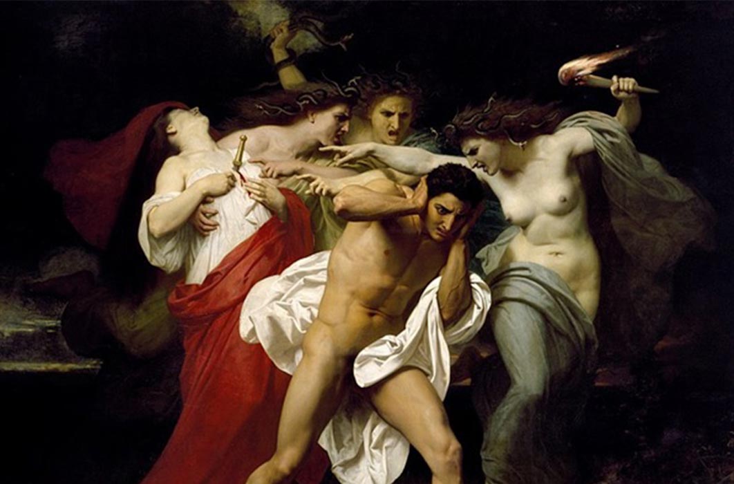 Orestes Pursued by the Furies by William-Adolphe Bouguereau (1862) (Public Domain)