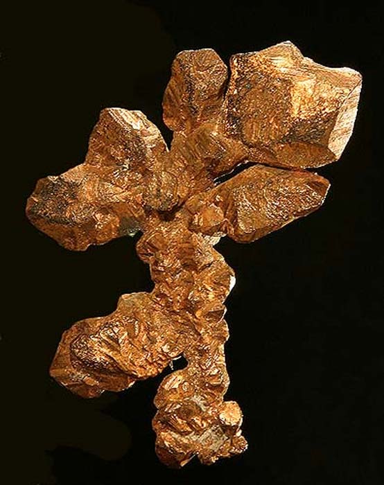 ‘Evidence exists of copper trading routes throughout North America among native peoples, proven by isotopic analysis.’ Native copper from Ray mine, Arizona (Rob Lavinsky, iRocks.com/CC BY-SA 3.0)