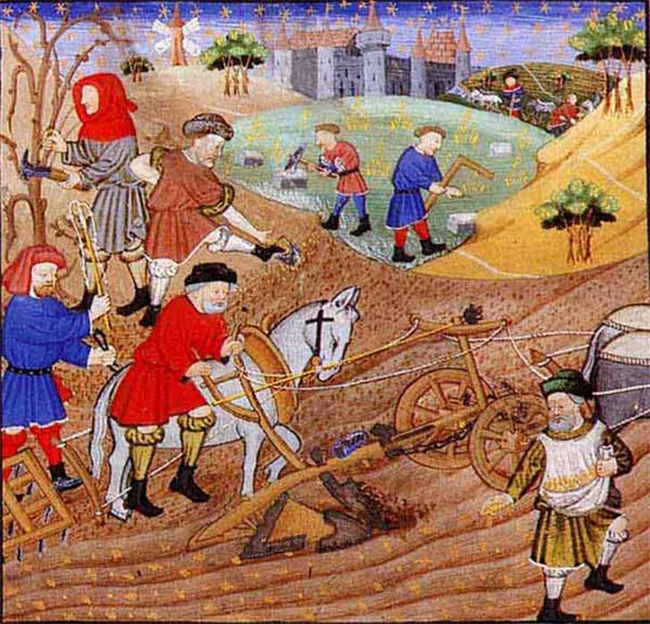 Farming on a medieval estate, by Gilles de Rome (CC BY-SA 4.0)