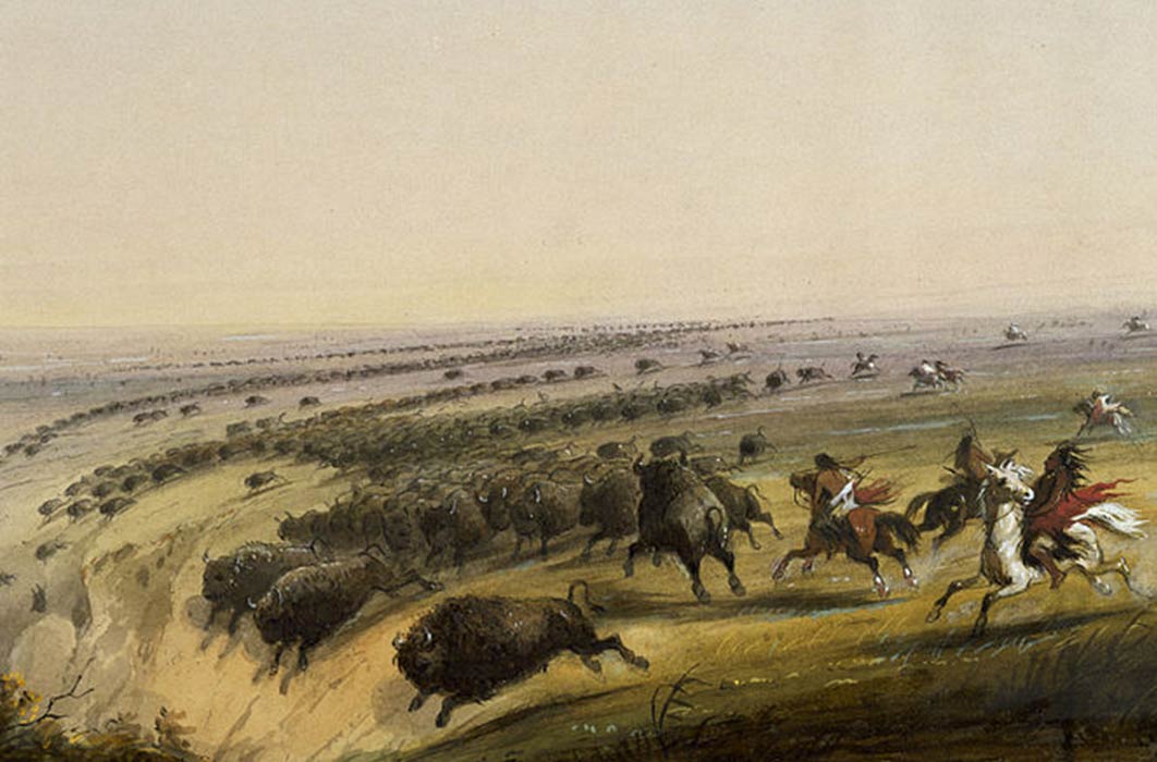 Hunting Buffalo by Alfred Jacob Miller (1858) Walters Art Museum (Public Domain)