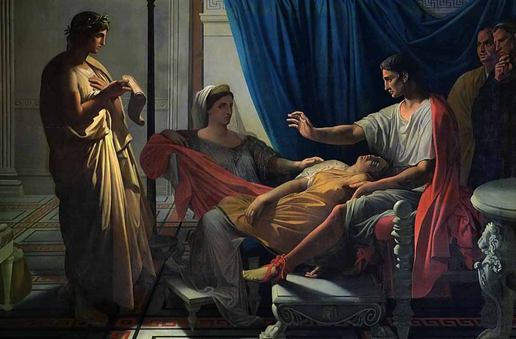 Virgil reading The Aeneid before Augustus, Livia and Octavia, by  Jean Auguste Dominique Ingres (1812) Toulouse, Musée des Augustins (Public Domain)