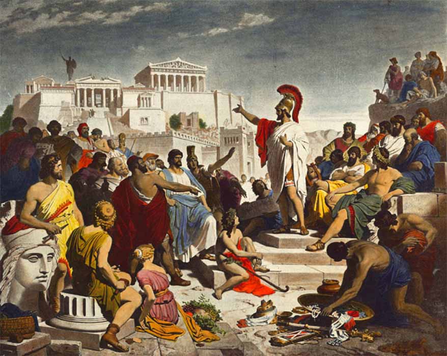 Pericles's Funeral Oration, by Philipp Foltz (1852) (Public Domain)
