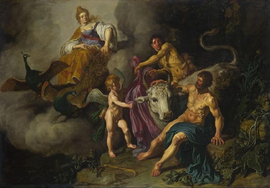Hera Discovering Zeus with Io by Pieter Lastman (1618) National Galley London (Public Domain)