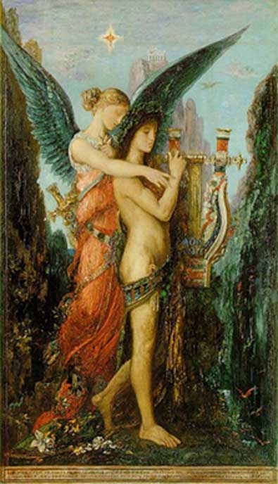 Hesiod and the Muse by Gustave Moreau (1891) - Musée d'Orsay, Paris. (Public Domain)