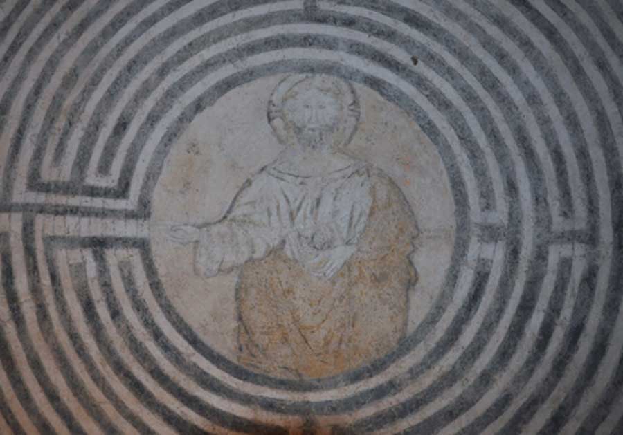 Image of Christ in the Labyrinth at Alatri, after restoration. (Image: © Giancarlo Pavat).