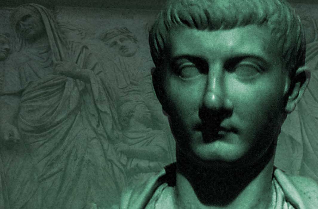 Deriv; Julius Caesar Drusus (13 BC–23 CE). Procession on the Ara Pacis in background 