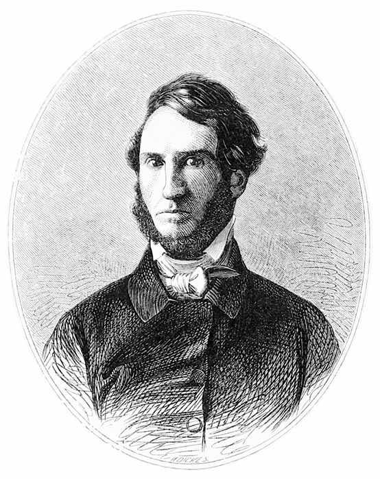 John Lloyd Stephens from the British edition of Incidents of travel in Central America, Chiapas and Yucatan published in 1854 (Public Domain)