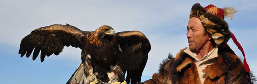 Kazakh-Mongolian Hunter and his Eagle.