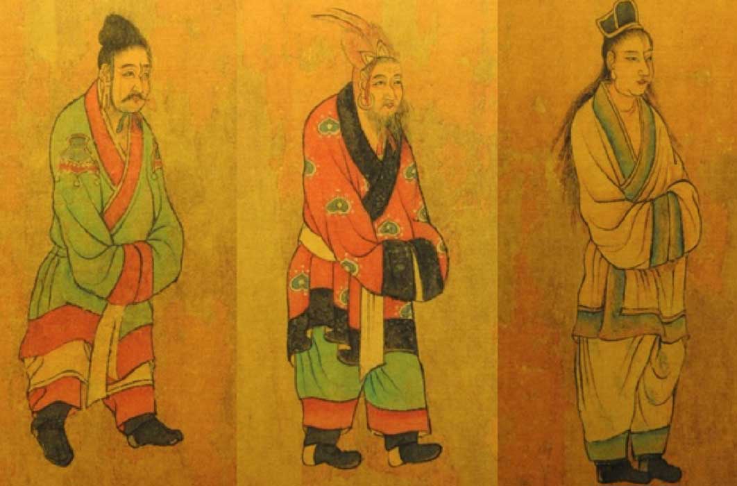 7th century Tang dynasty painting of envoys from the Three Kingdoms of Korea: Baekje, Goguryeo, and Silla (Public Domain)