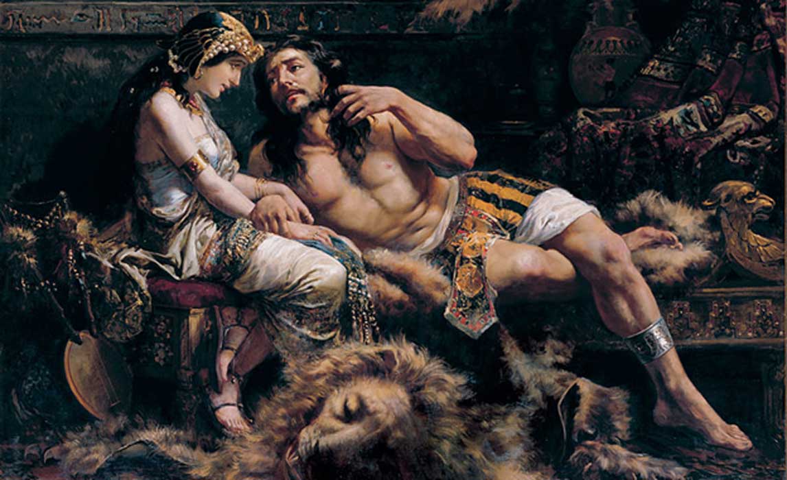 Samson and Delilah by Jose Etxenagusia (1887)