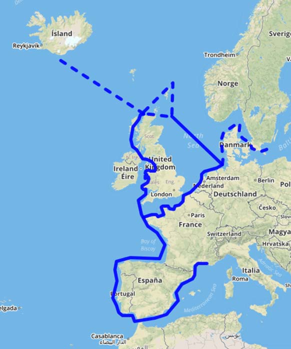 Map of Pytheas’ voyage (Fschwarzentruber / CC BY-SA 4.0)
