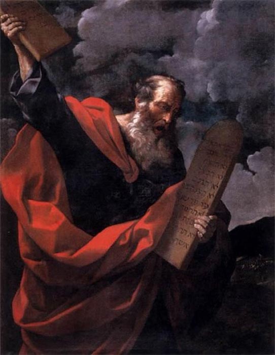 Moses with the Tables of the Law by Guido Reni (1624) Galleria Borghese (Public Domain)