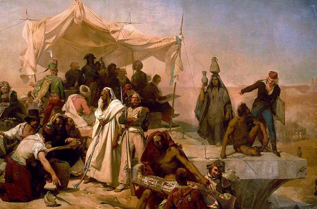 The Egyptian Expedition under the orders of Bonaparte, painting by Léon Cogniet (early 19th century) (Public Domain)