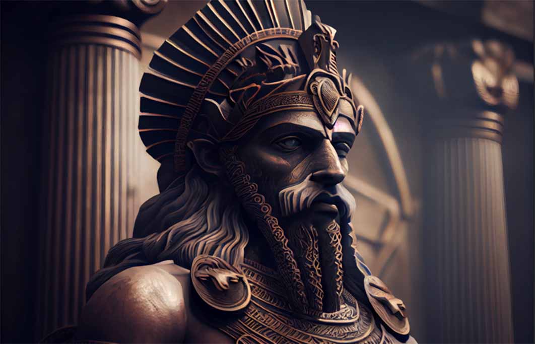 AI image of an Akkadian king-god representative of Naram- Sin.  Source: Oleksandr/Adobe Stock	
