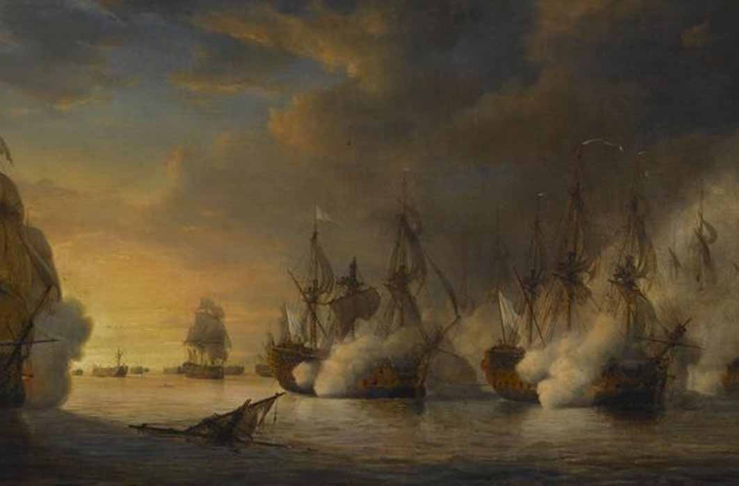 Battle of Cape Finisterre October 1747 by Pierre-Julien Gilbert - Palais du Luxembourg, Paris (Public Domain)