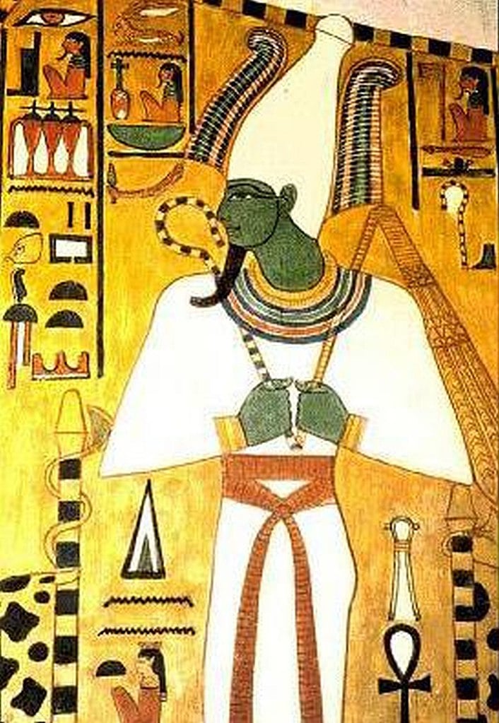 Image of Osiris from the Tomb of Nefertari.