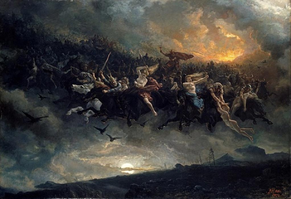 The Wild Hunt of Odin by Peter Nicolai Arbo (1872) (Public Domain)